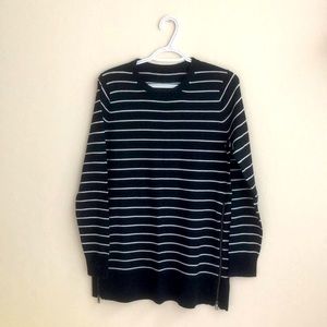 GAP striped sweater with side zippers